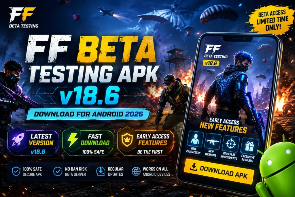 FF Beta Testing APK v18.6 Download for Android 2026 FF Beta Testing APK v18.6 Download for Android 2026
