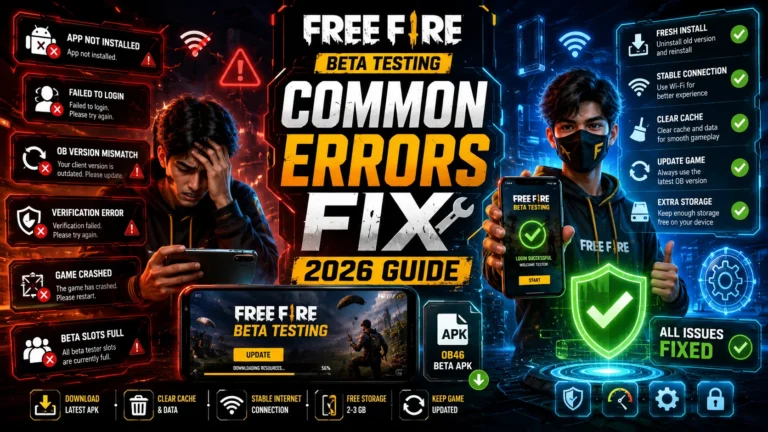 Free Fire Beta Testing Common Errors Fix – Complete Guide 2026